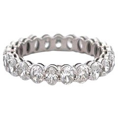 2.52 Carats Total Weight 14k White Gold Eternity Band