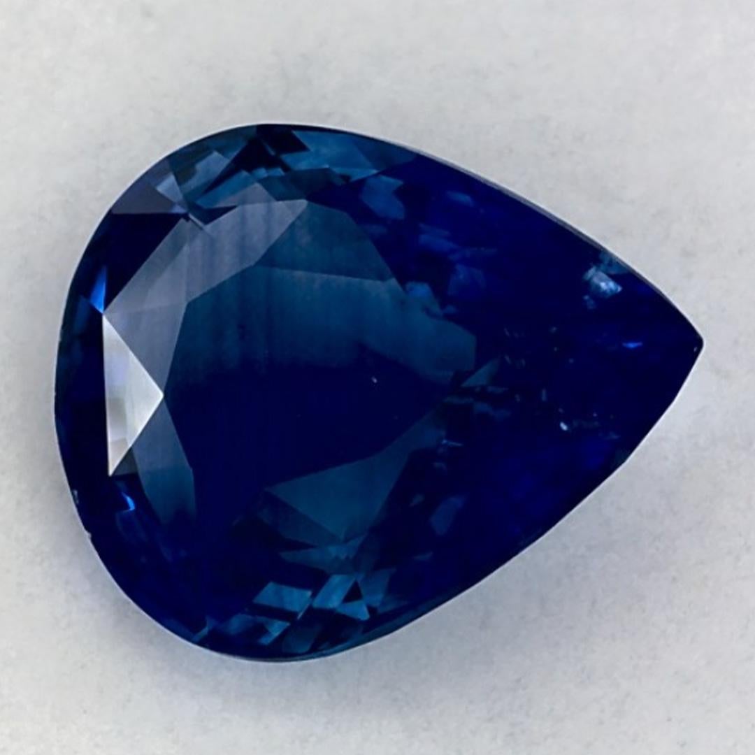 2.52 Karat Blauer Saphir Birne Loser Edelstein im Zustand „Neu“ im Angebot in Fort Lee, NJ