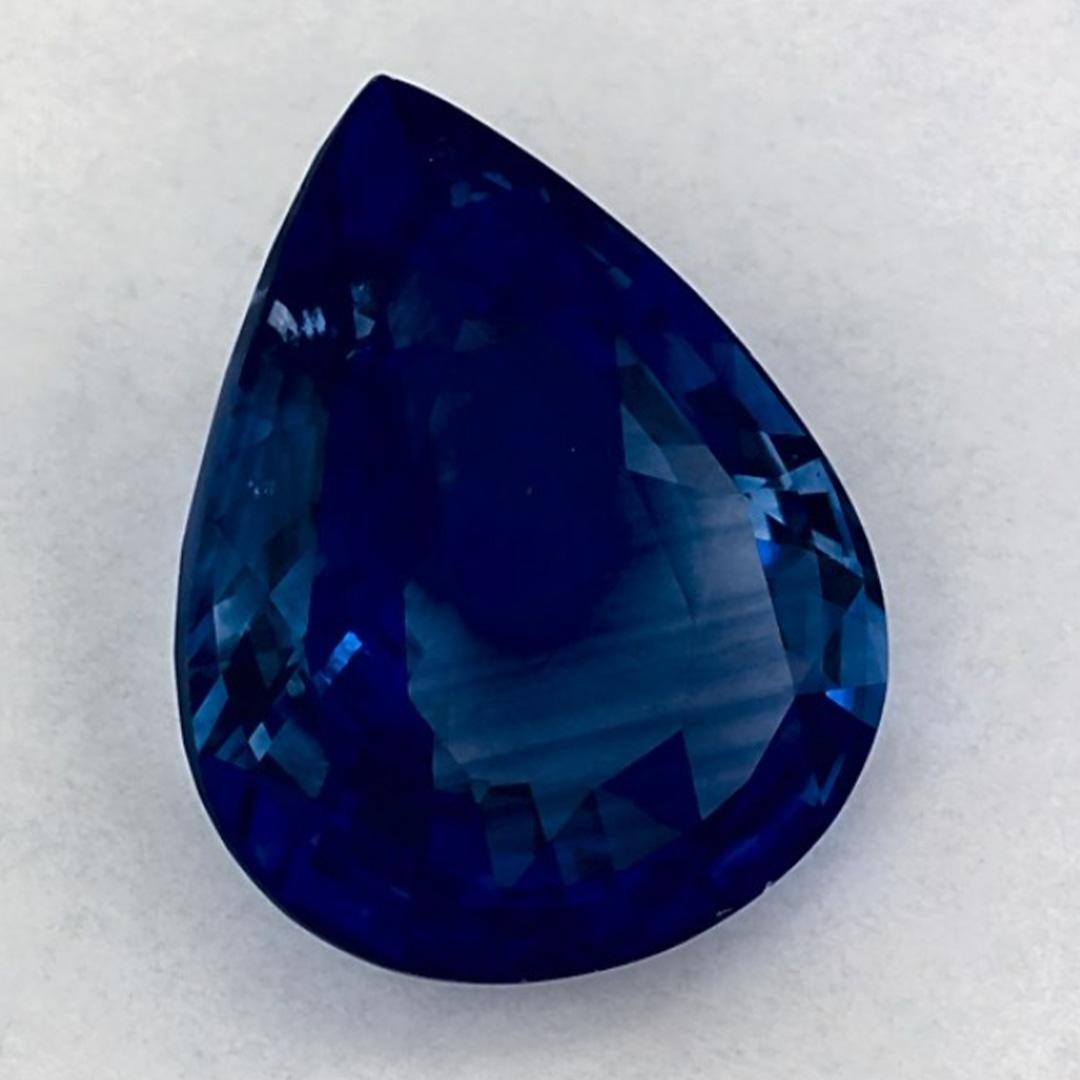 2.52 Karat Blauer Saphir Birne Loser Edelstein Damen im Angebot