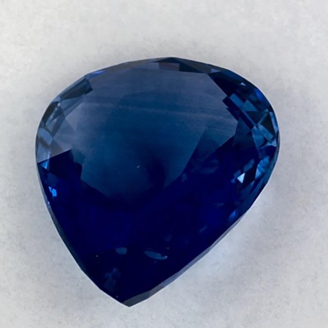 2.52 Karat Blauer Saphir Birne Loser Edelstein im Angebot 2
