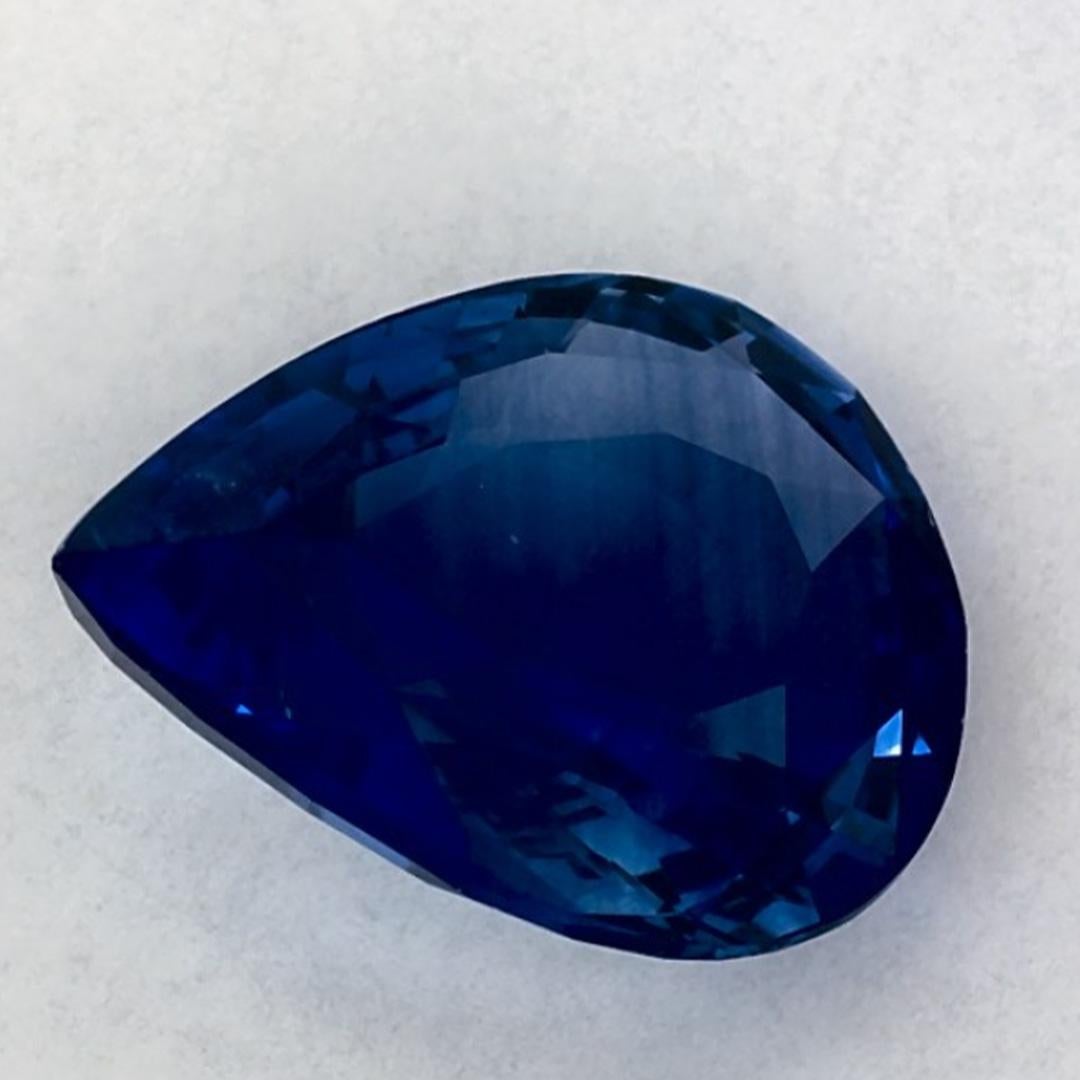 2.52 Ct Blue Sapphire Pear Loose Gemstone (pierre précieuse en vrac)