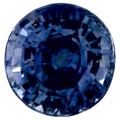 2.52 Karat Blauer runder Saphir, loser Edelstein