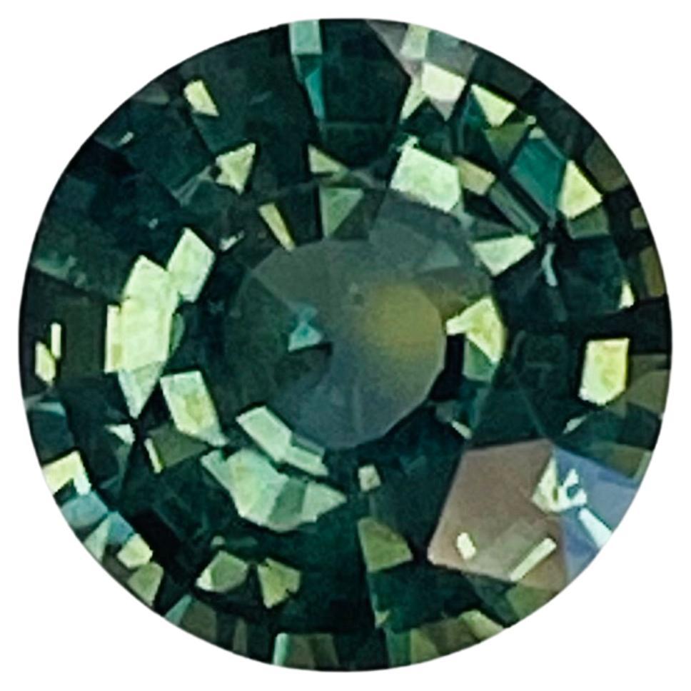 2:52 Ct Natural No Heat Round Green Sapphire  For Sale