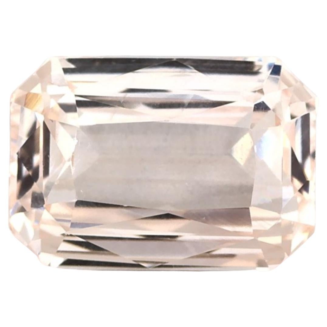 Gema suelta de zafiro rosa octogonal de 2.52 qt