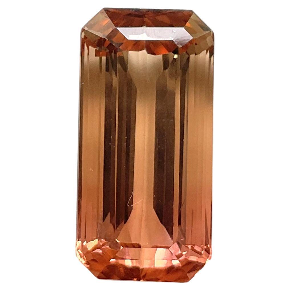 25.22 Carats Peach Tourmaline Octagon Faceted Top Quality Cut stone Natural Gem
