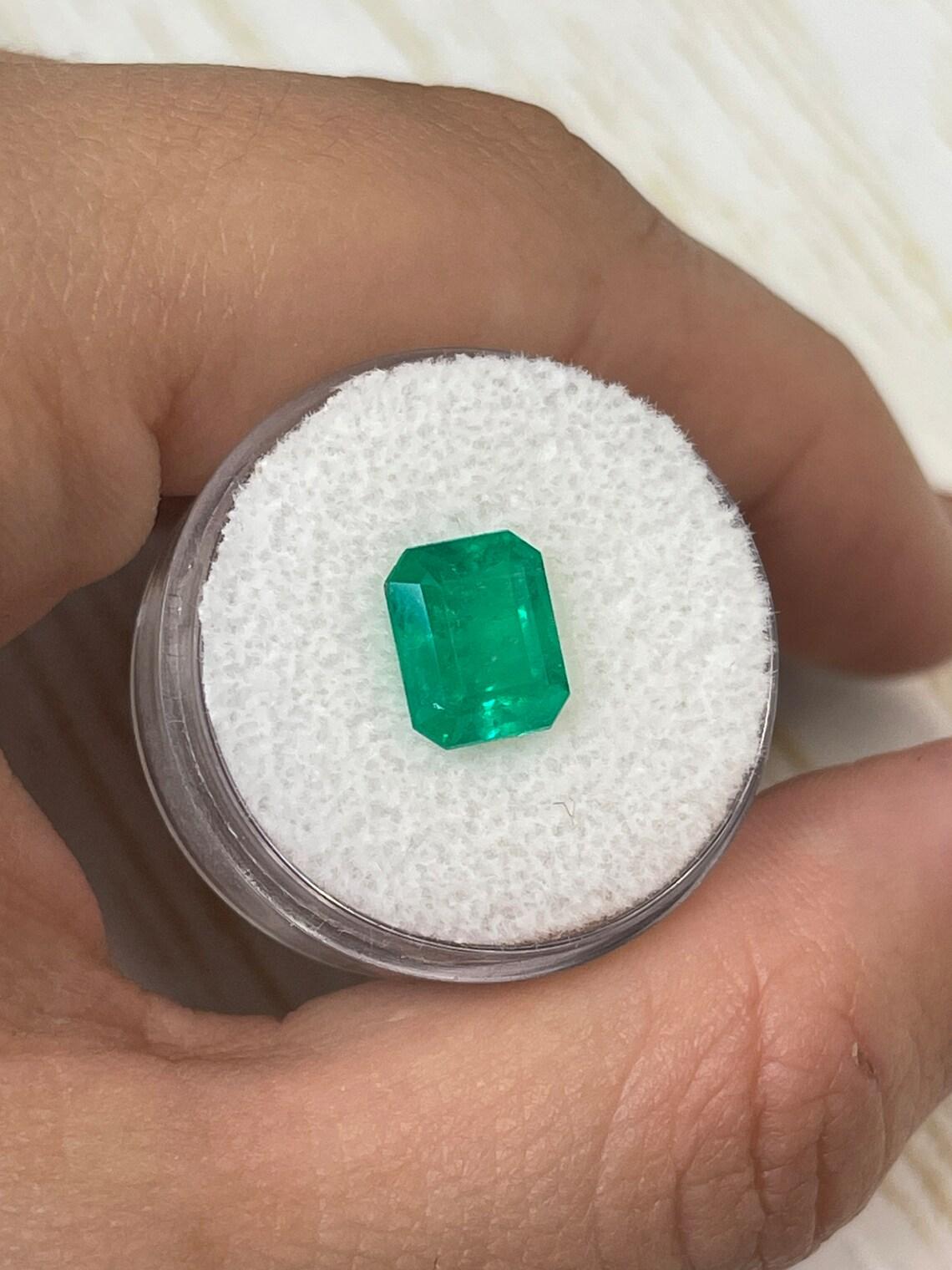 2,52ct intensiv grüner kolumbianischer Smaragd Smaragdschliff echter Mai-Geburtsstein Edelstein im Zustand „Neu“ im Angebot in Jupiter, FL