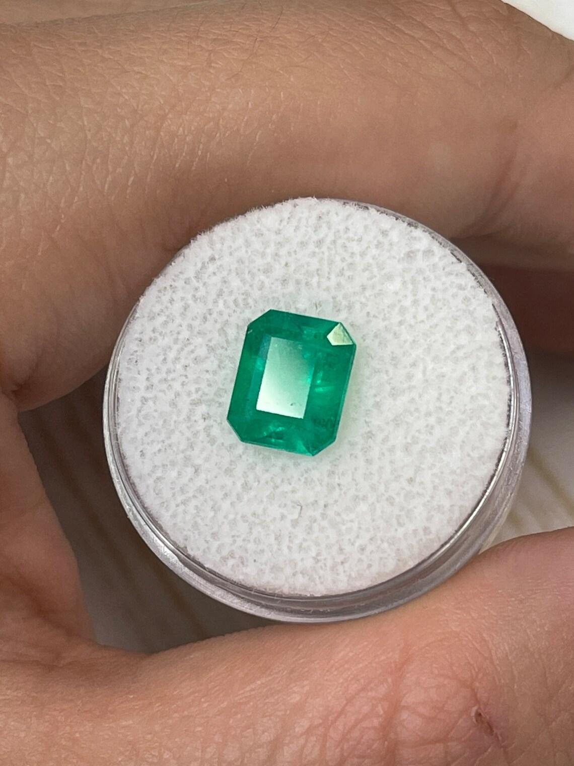 2,52ct intensiv grüner kolumbianischer Smaragd Smaragdschliff echter Mai-Geburtsstein Edelstein im Angebot 1