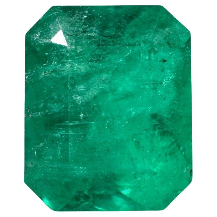 2.52ct Intense Green Colombian Emerald Emerald Cut Genuine May Birthstone Gem