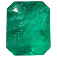 2.52ct Intense Green Colombian Emerald Emerald Cut Genuine May Birthstone Gem