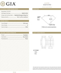 2.52ct Octagonal Step-Cut Diamond Ring 'E/VVS2'