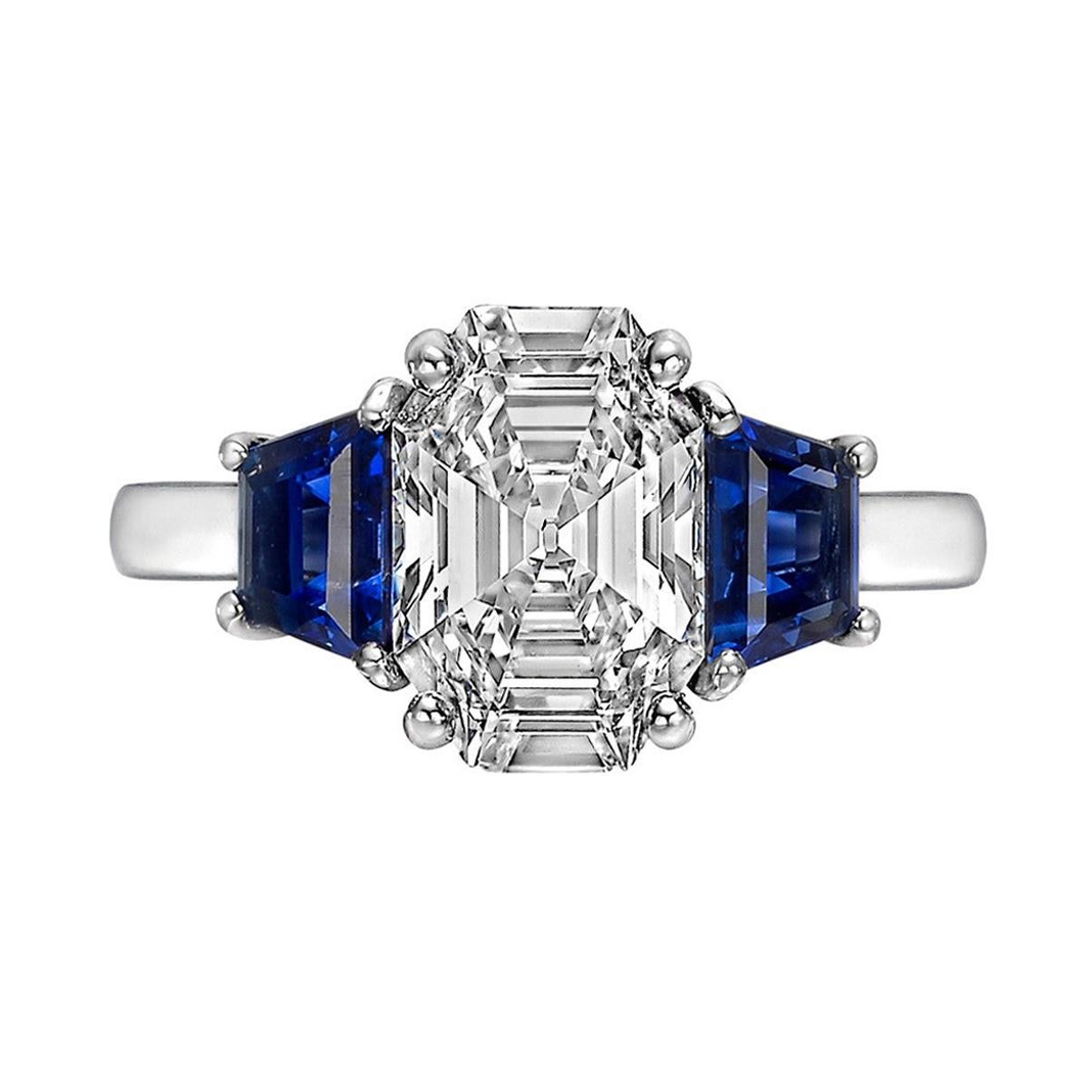 2.52ct Octagonal Step-Cut Diamond Ring 'E/VVS2' For Sale