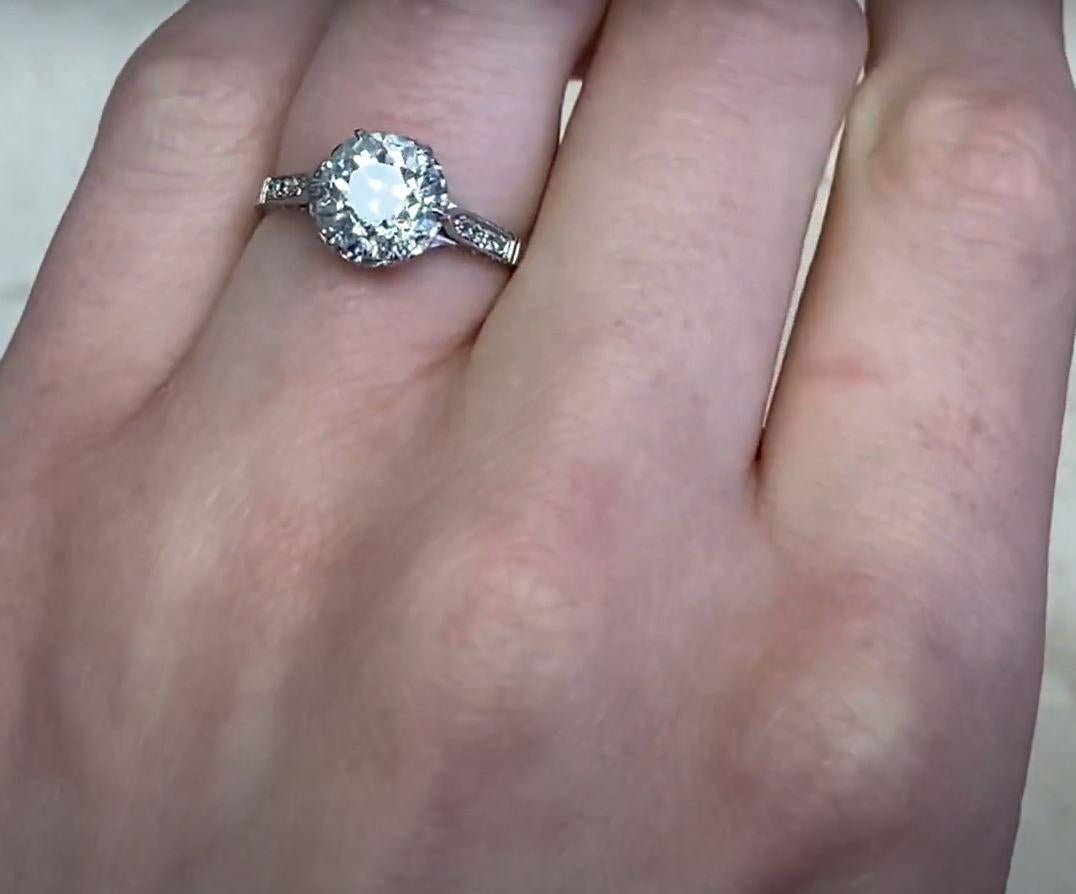 2.53 Carat Old European Cut Diamond Engagement Ring, VS1 Clarity, Platinum 3