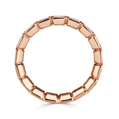 2.53 Carat Radiant Band Brilliant White 18K Rose Gold Quiet Power Modern Classic