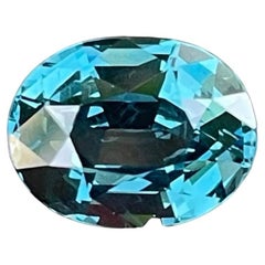 2.53 Carats Teal Blue Spinel Stone Oval Cut Tanzanian Gemstone