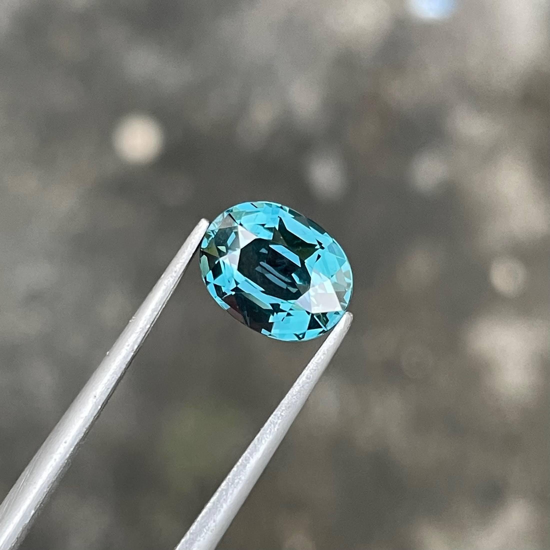 Weight 2.53 carats 
Dimensions 9.2x7.2x5.0 mm
Treatment none 
Origin Sri Lanka 
Clarity eye clean 
Shape oval 
Cut faceted 



This stunning 2.53 carat teal blue spinel is a natural gem sourced from the famed mines of Sri Lanka, renowned for their