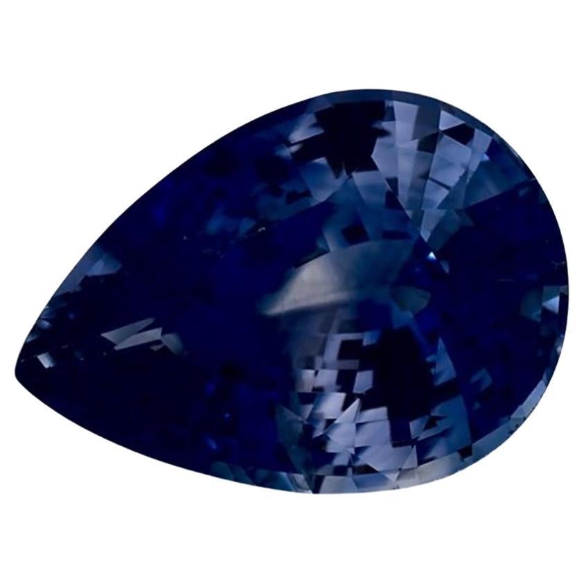 2.53 Ct Blue Sapphire Pear Loose Gemstone