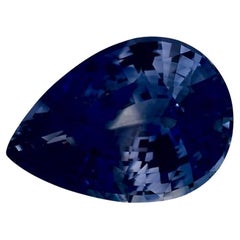 2.53 Karat Blauer Saphir Birne Loser Edelstein