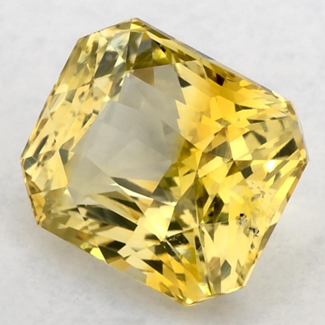 2,53 Karat Gelber Saphir Radiant Zertifizierter loser Edelstein (Radiantschliff) im Angebot