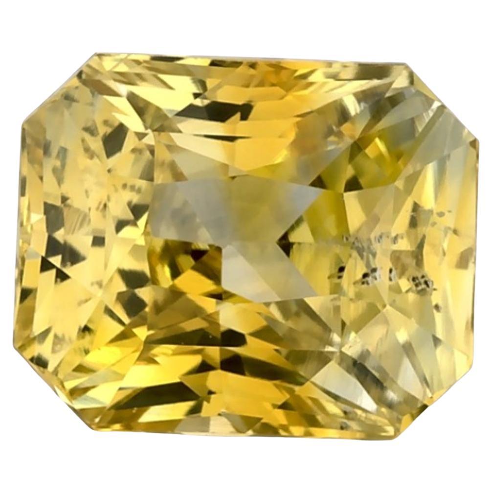 2,53 Karat Gelber Saphir Radiant Zertifizierter loser Edelstein
