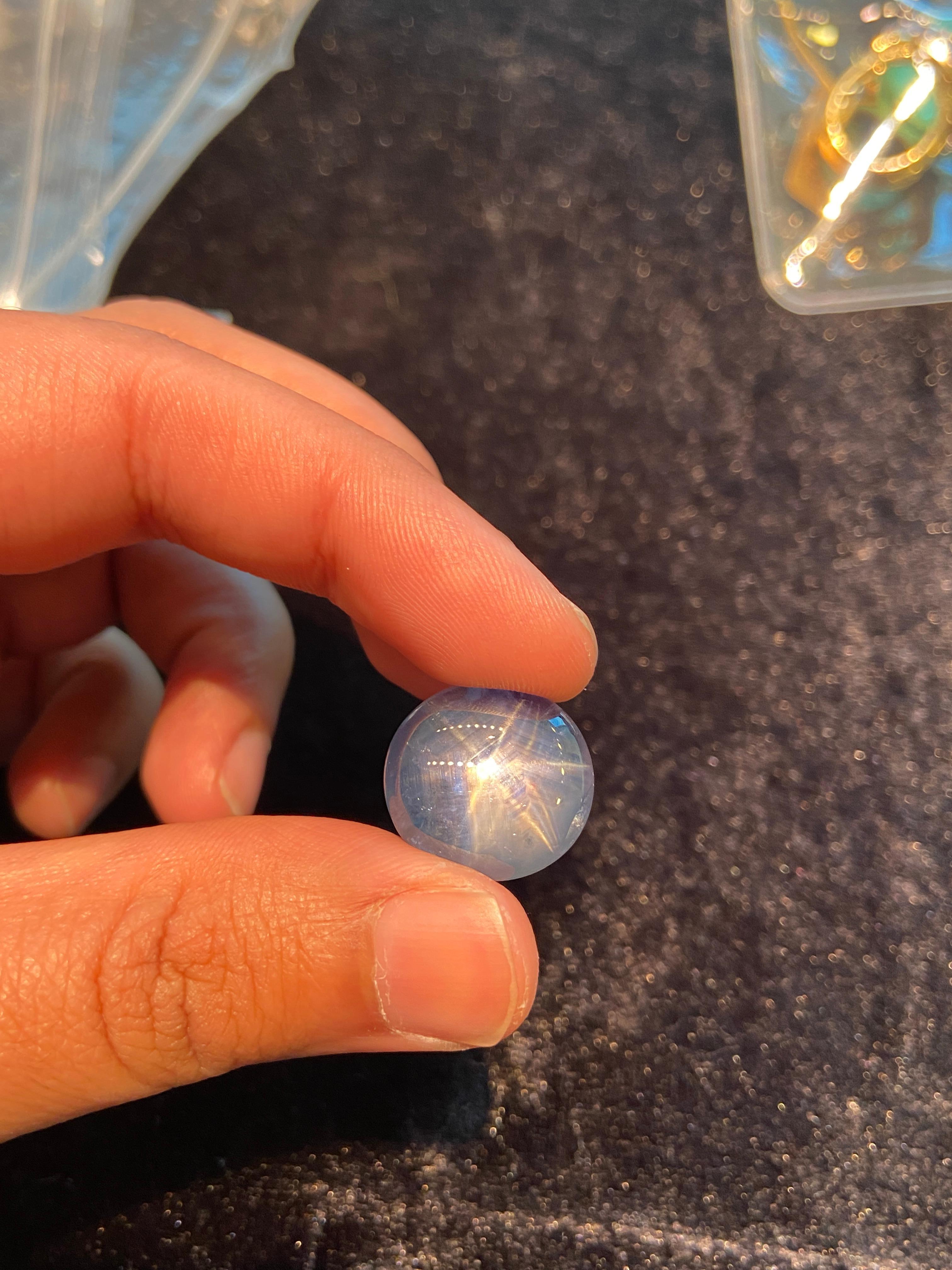 25.30 Carat GRS Certified Unheated Burmese Blue Star Sapphire 3