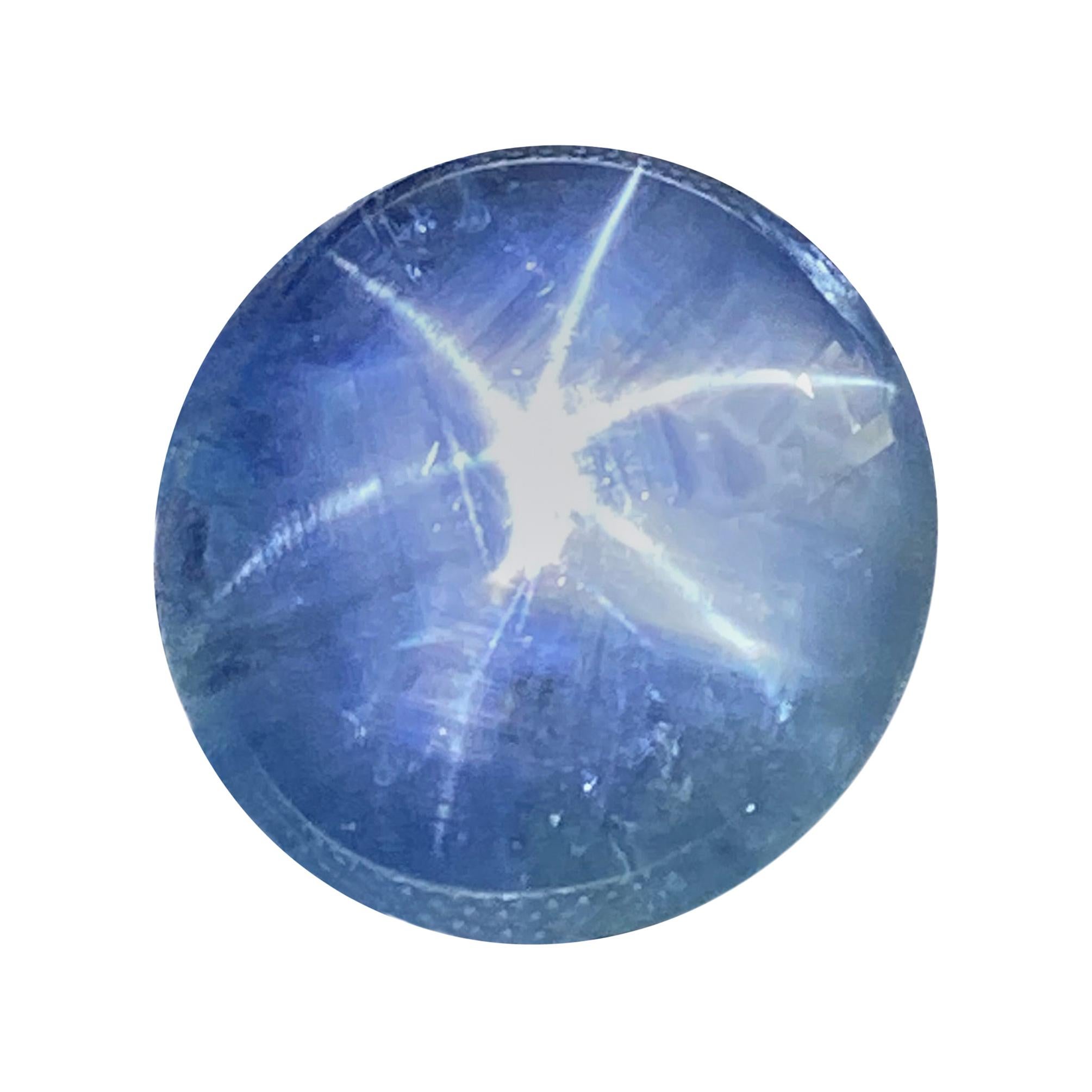 25.30 Carat GRS Certified Unheated Burmese Blue Star Sapphire:

A beautiful and rare gem, it is a 25.30 carat unheated Burmese blue star sapphire. Hailing from the historic Mogok mines in Burma, the sapphire possesses a greenish-blue colour