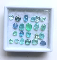 25,35 carati, mix di tormaline Paraíba, pietre tagliate per gioielleria di alta gamma, pietre preziose naturali