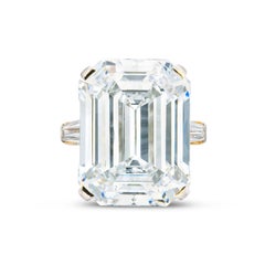 25.38 Carat Emerald-cut Statement 14K White Gold Unparalleled Brilliance