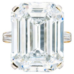 25.38 Carat Emerald-cut Statement 14K White Gold Unparalleled Brilliance