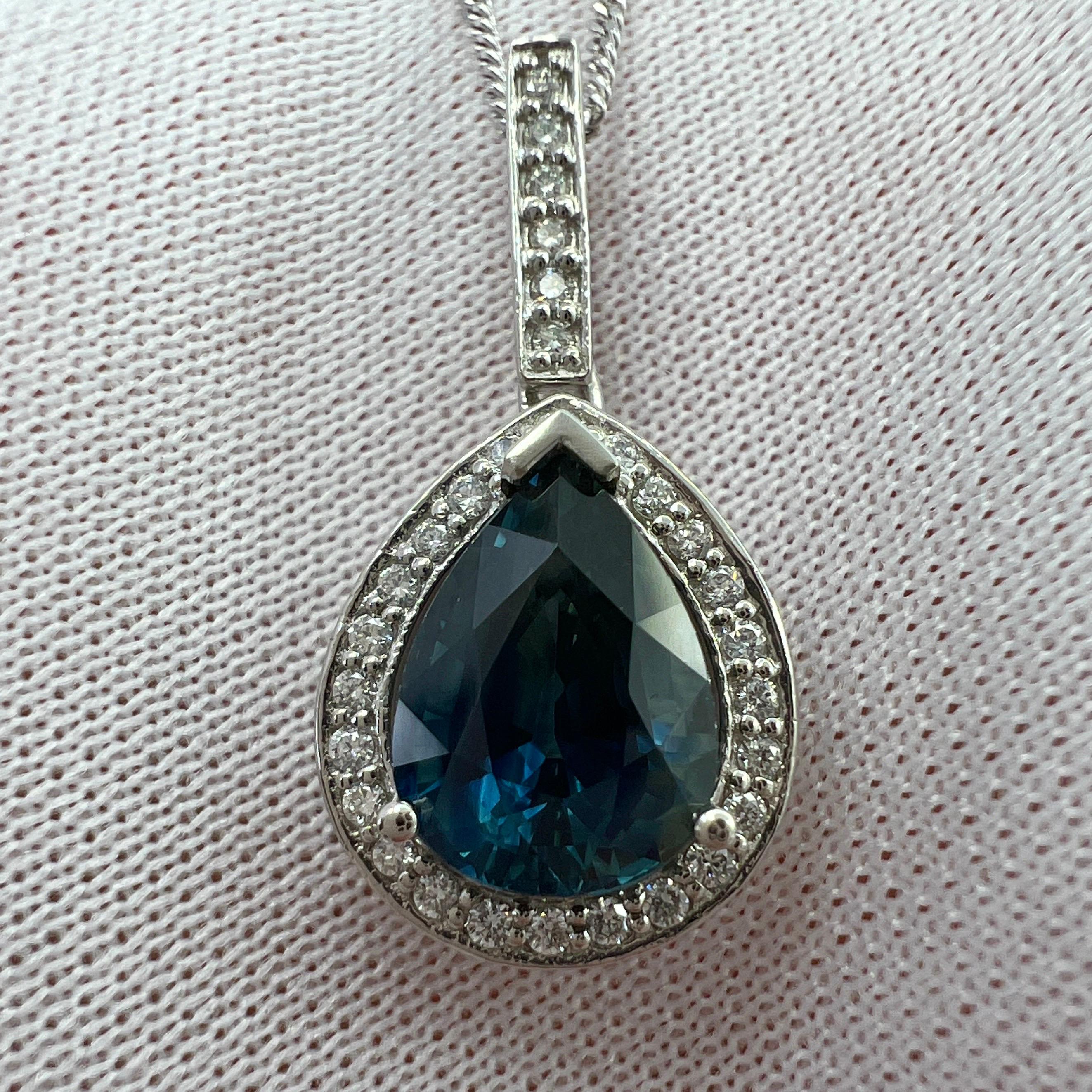 teal sapphire necklace