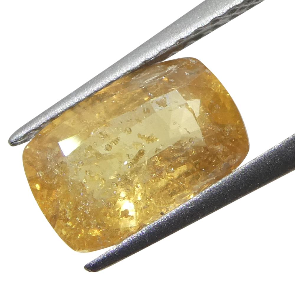 2.53ct Cushion Orange Sapphire from Tanzania For Sale 5