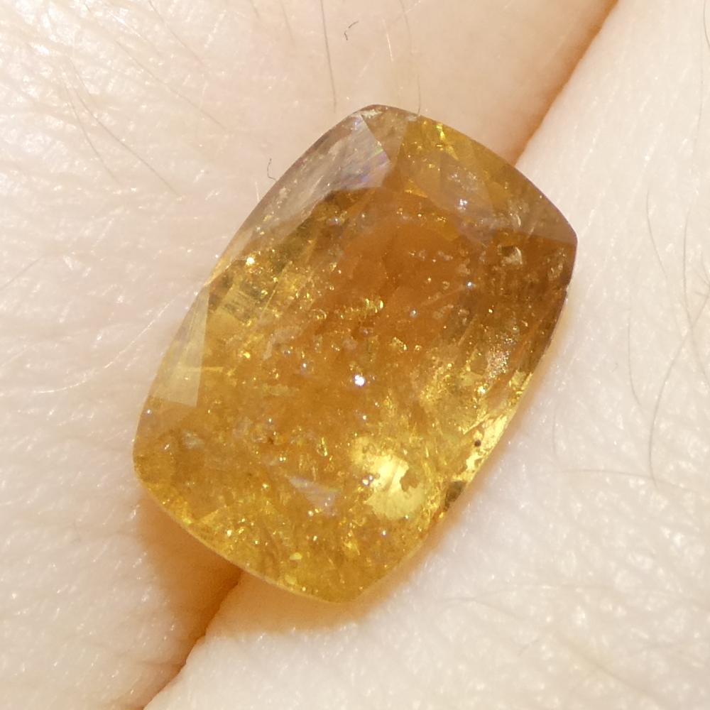 2.53ct Cushion Orange Sapphire from Tanzania For Sale 6