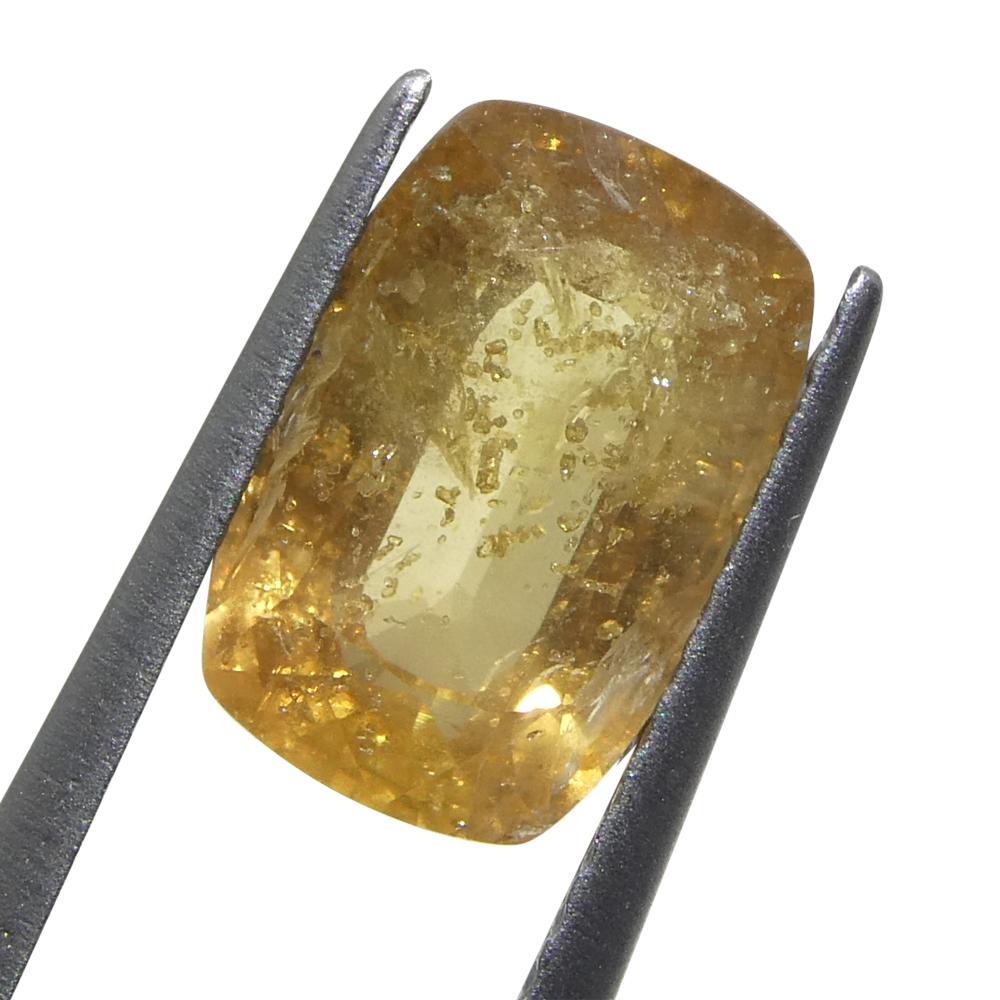 Brilliant Cut 2.53ct Cushion Orange Sapphire from Tanzania For Sale