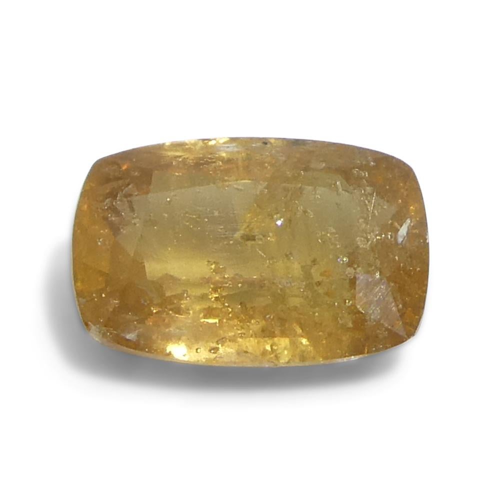 Women's or Men's 2.53ct Cushion Orange Sapphire from Tanzania For Sale