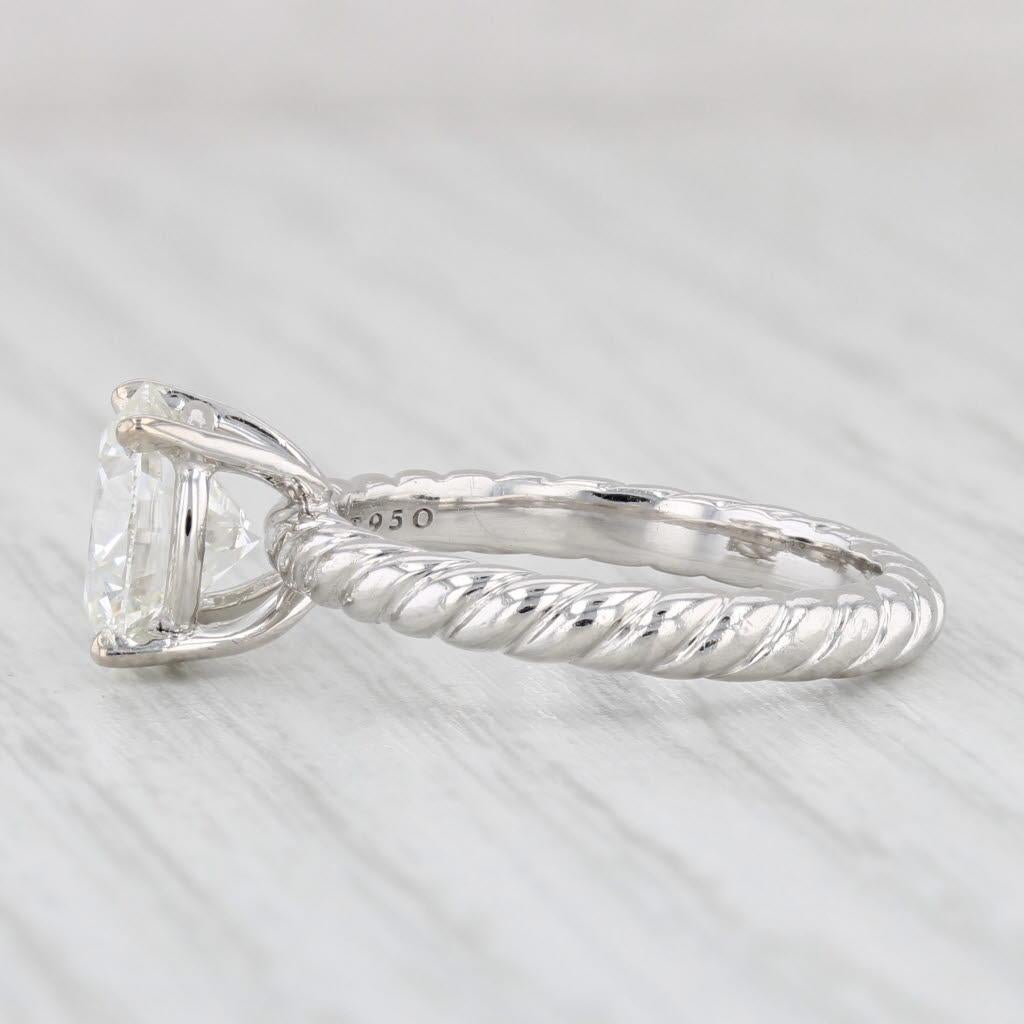 2,53 Karat Diamant Solitär Verlobungsring 950 Platin David Yurman Box GIA im Zustand ��„Gut“ in McLeansville, NC