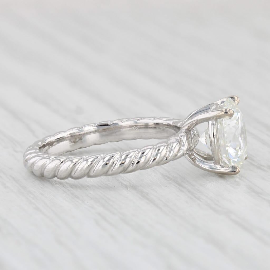2,53 Karat Diamant Solitär Verlobungsring 950 Platin David Yurman Box GIA 1