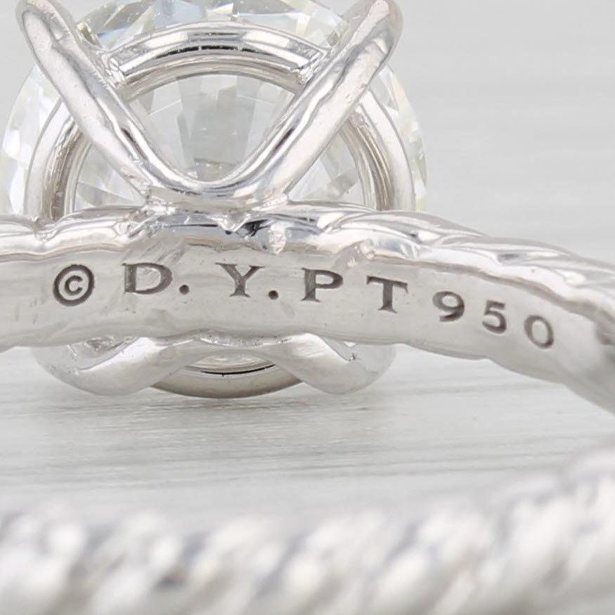2,53 Karat Diamant Solitär Verlobungsring 950 Platin David Yurman Box GIA 2
