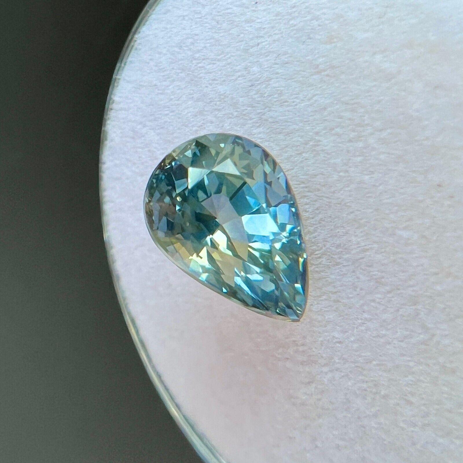 Pear Cut 2.53ct NATURAL Ceylon Bi Colour Sapphire UNIQUE Yellow Blue Pear Teardrop Cut For Sale