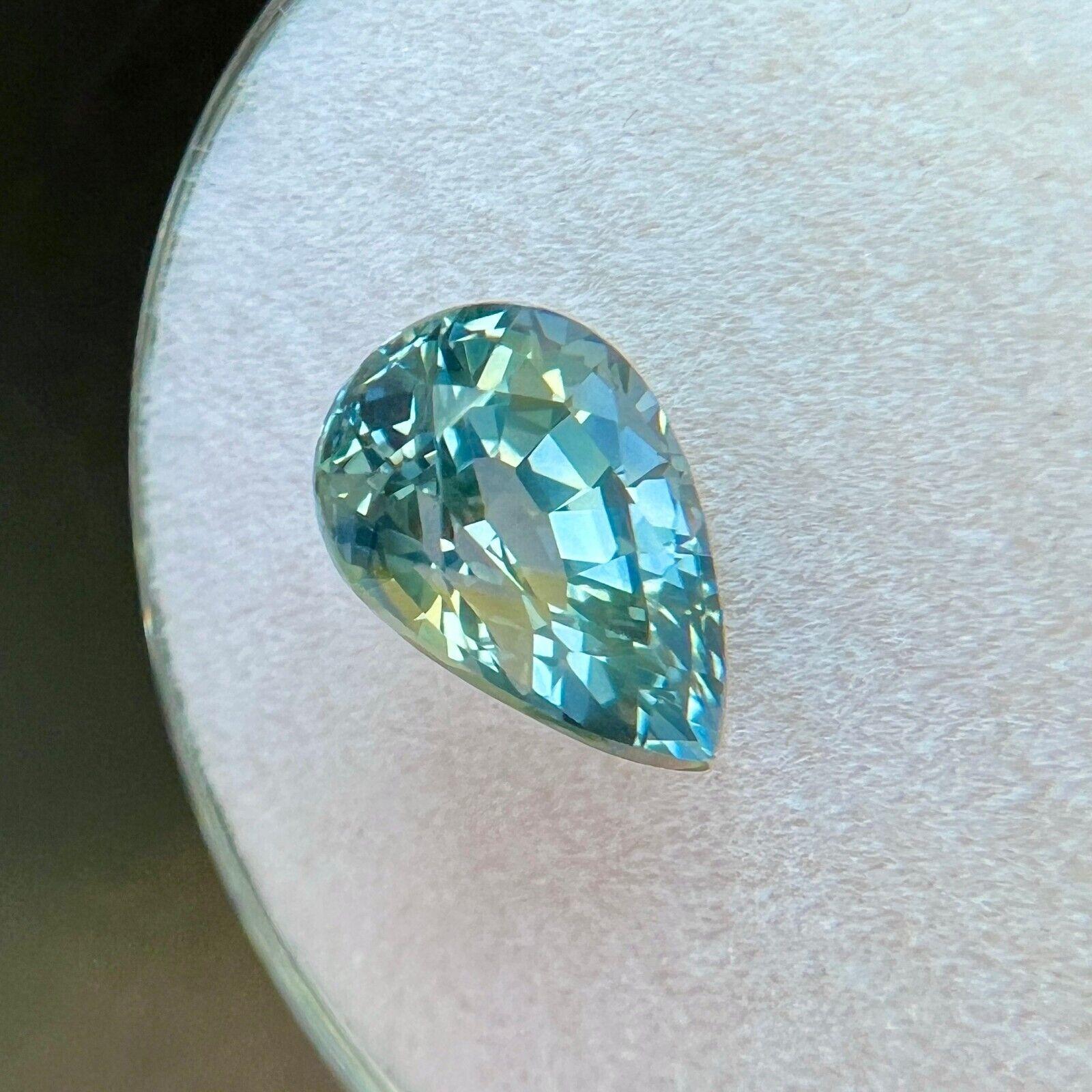 2.53ct NATURAL Ceylon Bi Colour Sapphire UNIQUE Yellow Blue Pear Teardrop Cut In New Condition For Sale In Birmingham, GB