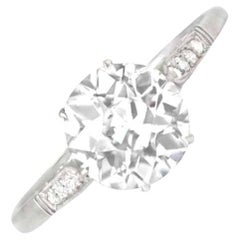 2.53 Carat Old European Cut Diamond Engagement Ring, VS1 Clarity, Platinum