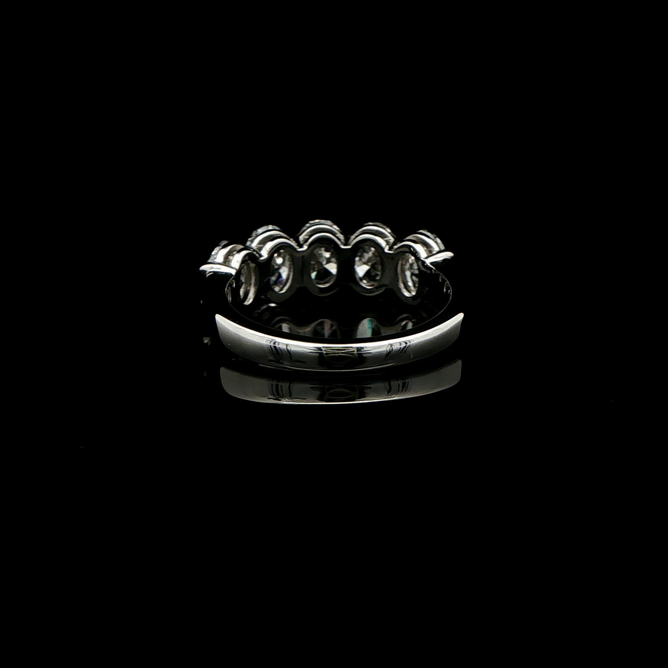 2,53CTW.  GIA-zertifiziertes Diamantband mit Ovalschliff in Platin im Angebot 4