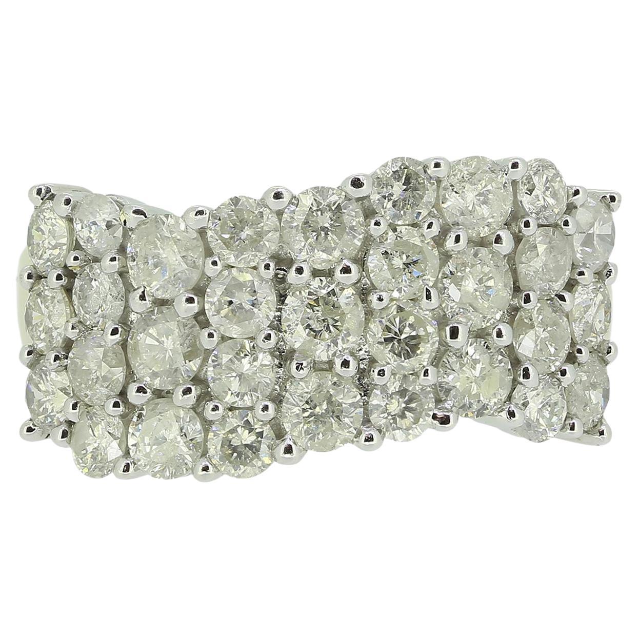 2.54 Carat Diamond Cluster Band