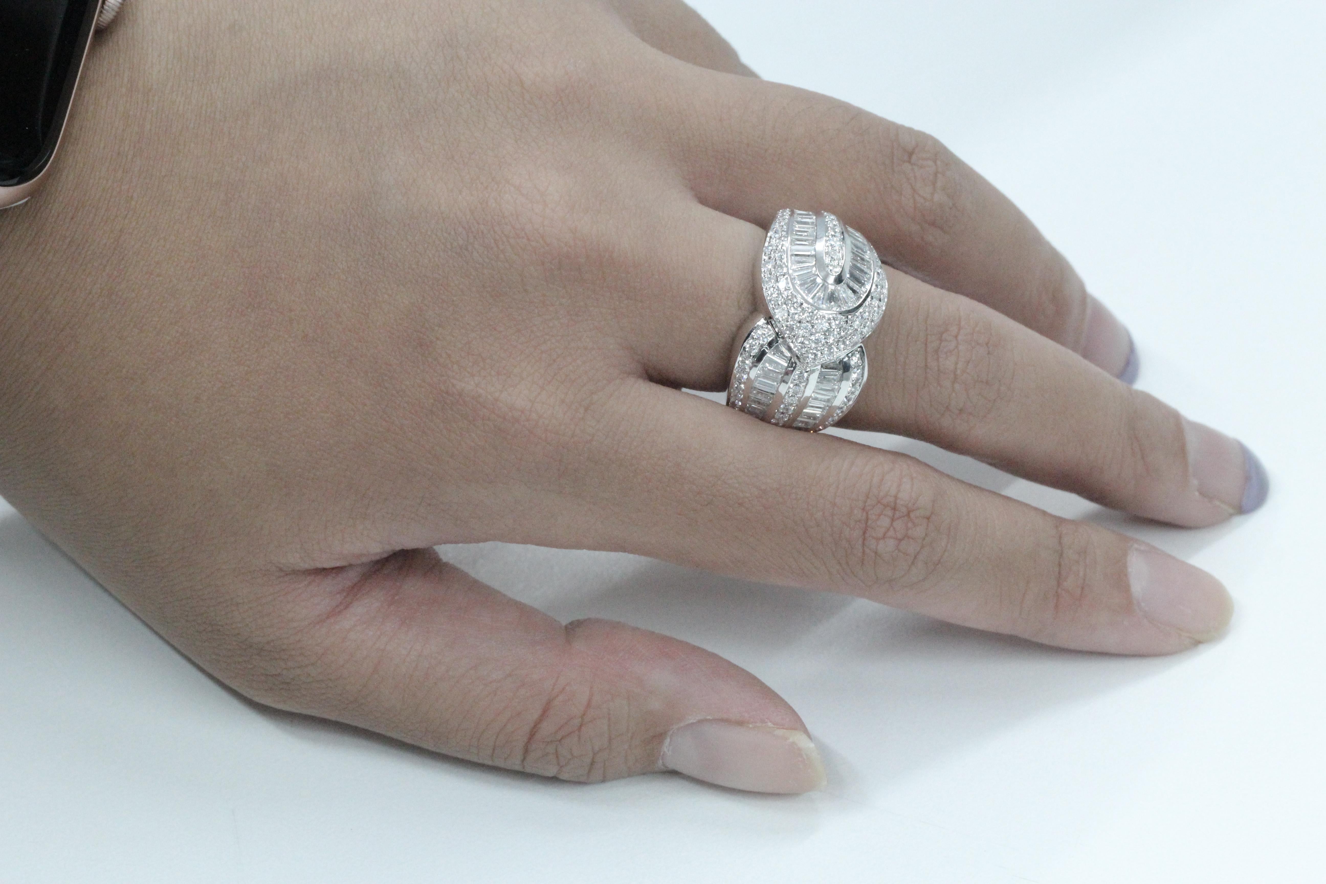 2.54 Karat Diamant-Hochzeitsring aus 18 Karat Gold für Damen oder Herren im Angebot