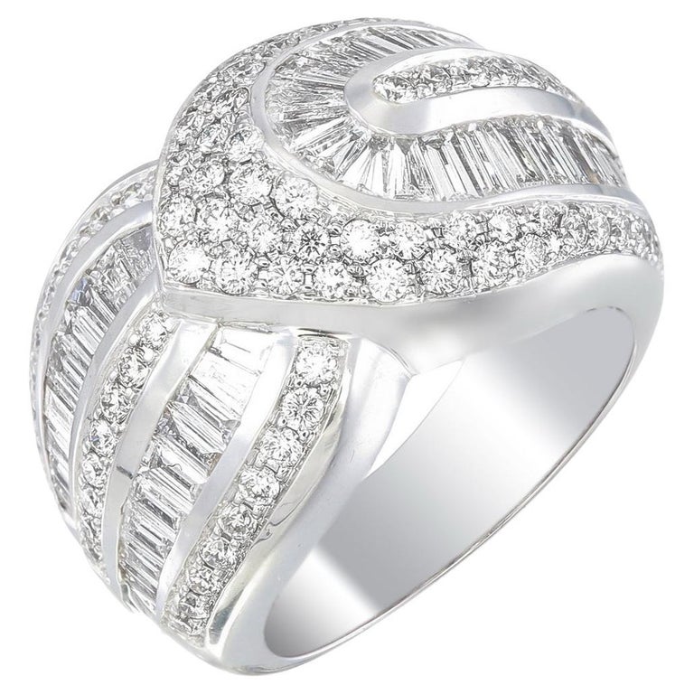 Bague de mariage en or 18 carats avec diamants de 2,54 carats En vente sur  1stDibs