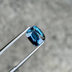 2.54 Carat AIGS Certified Blue Spinel Cushion Cut Natural Tanzanian Gemstone