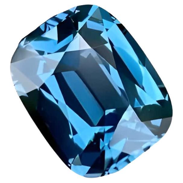 2.54 Carat Loose Blue Spinel Stone Cushion Cut Natural Tanzanian Gemstone For Sale