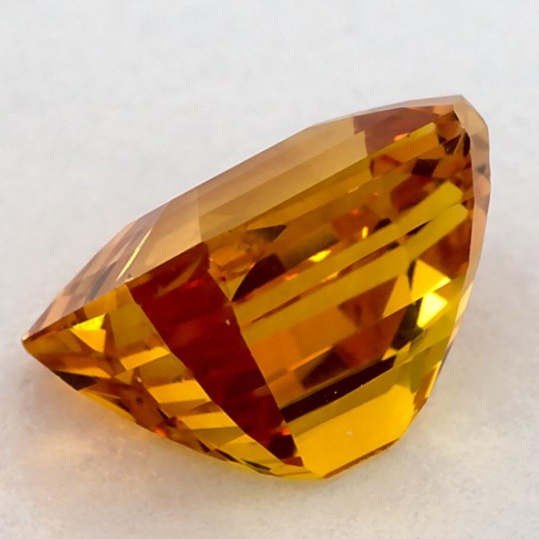 2.54 carati di zaffiro giallo ottagonale sciolto in vendita 3