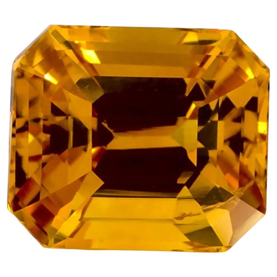 2.54 carati di zaffiro giallo ottagonale sciolto