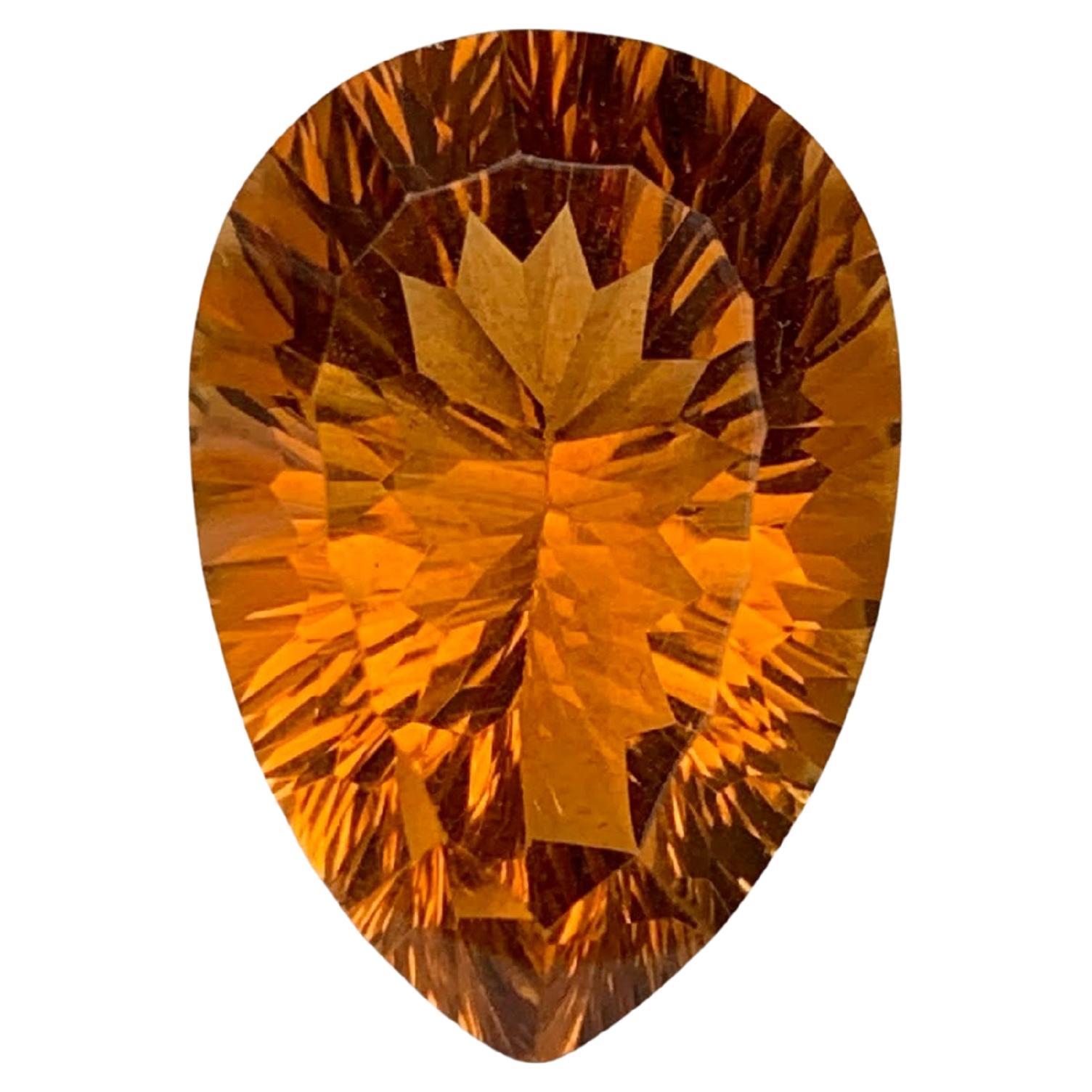 25.40 Carat Natural Loose Citrine Stone For Pendant Brazilian Gemstone For Sale
