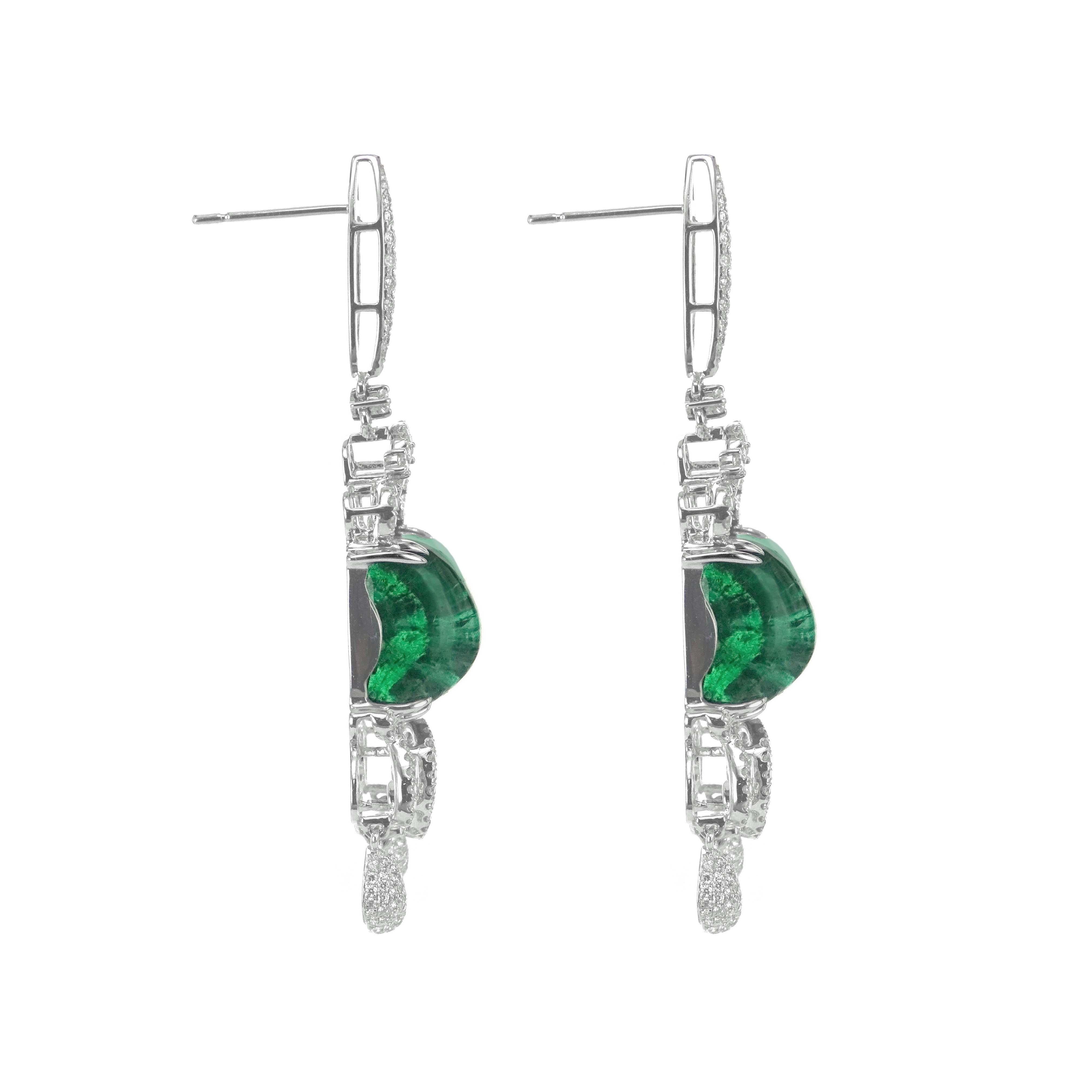 rbg green earrings