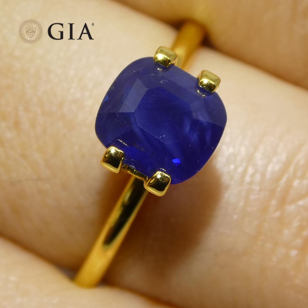 2.54ct Cushion Blue Sapphire GIA Certified Madagascar For Sale 7